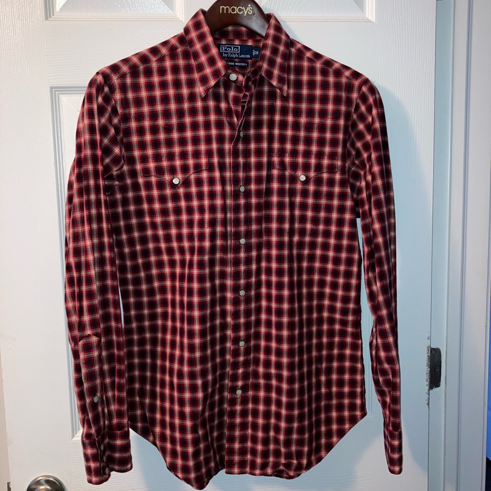 Polo Ralph Lauren- Mens Classic Western button down shirt- Size Small